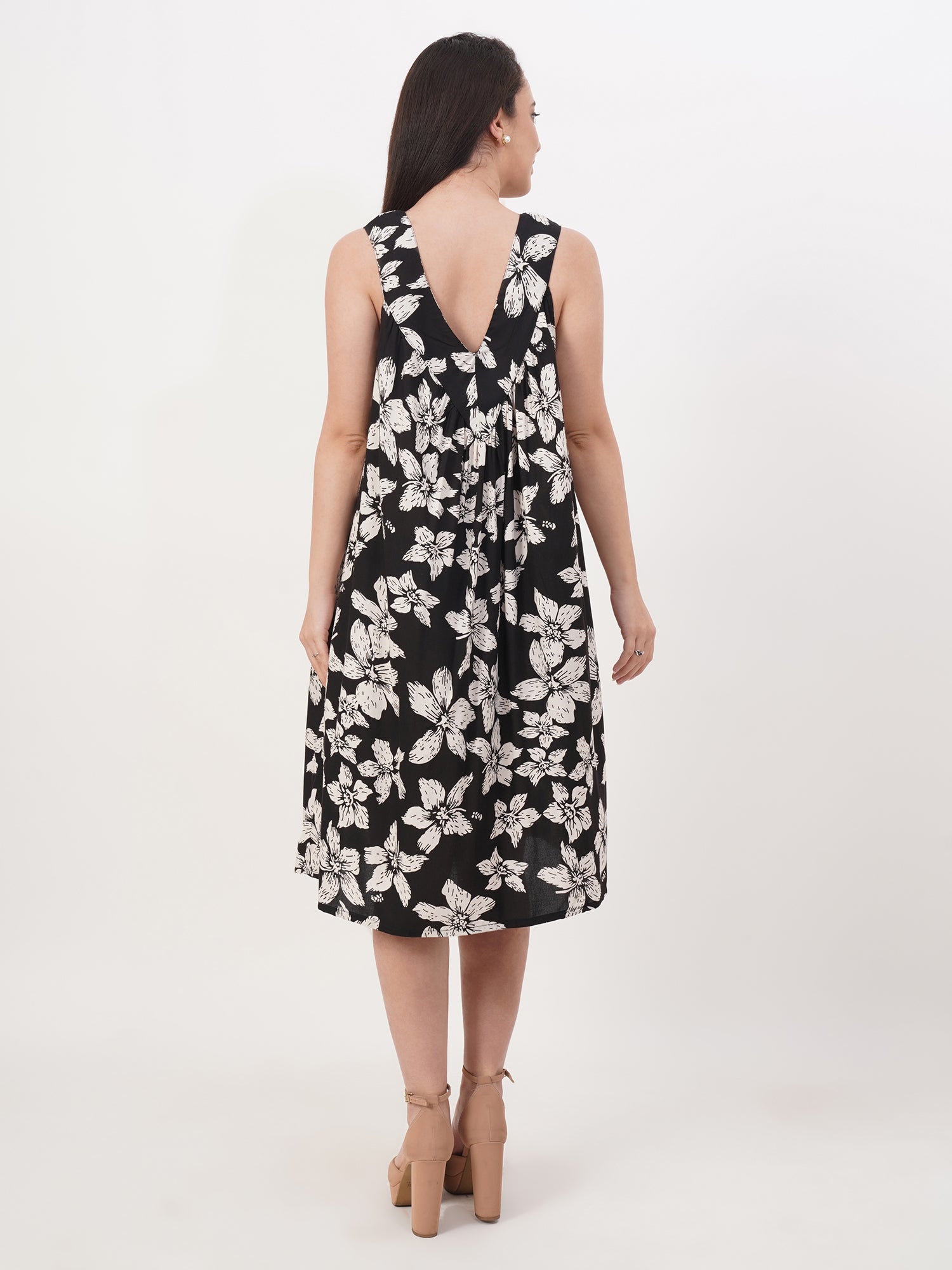 VERA Free Size Rayon Summer Sundress — Lightweight Casual & Maternity-Friendly Dress for Women