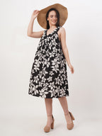 VERA Free Size Rayon Summer Sundress — Lightweight Casual & Maternity-Friendly Dress for Women