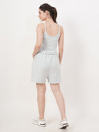 VERA Cotton Knit Two-Piece Summer Set — Soft Crop Top & Shorts Co-Ord for Women