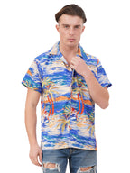 VERA Men’s Ocean Breeze Hawaiian Shirt – Short Sleeve Tropical Summer Button Down